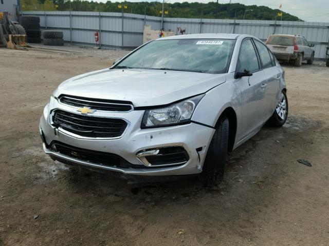 1G1P15SH9F7235243 - 2015 CHEVROLET CRUZE SILVER photo 2