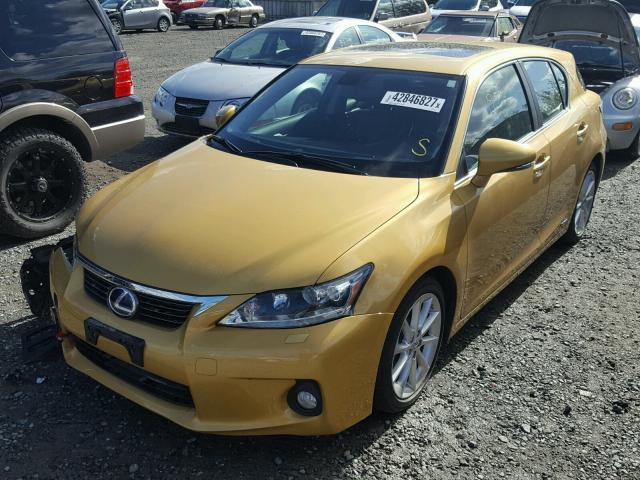 JTHKD5BH3C2122467 - 2012 LEXUS CT 200 GOLD photo 2