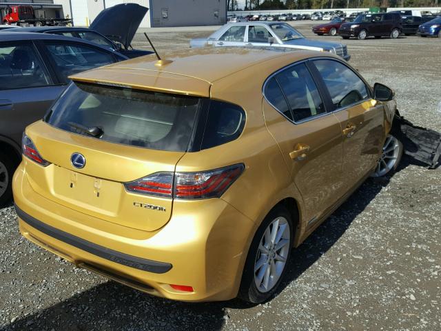 JTHKD5BH3C2122467 - 2012 LEXUS CT 200 GOLD photo 4