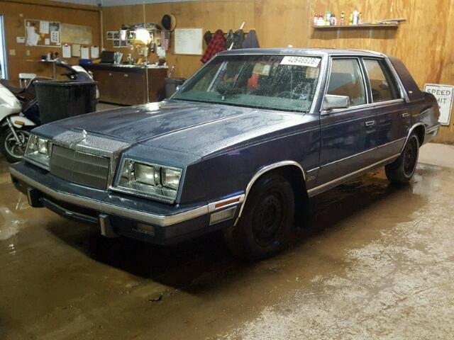 1C3BT56E5HC308022 - 1987 CHRYSLER NEW YORKER BLUE photo 2