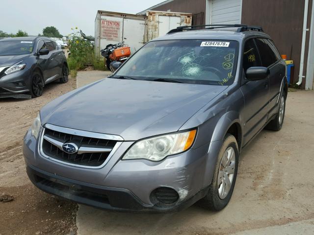 4S4BP60C487309406 - 2008 SUBARU OUTBACK SILVER photo 2