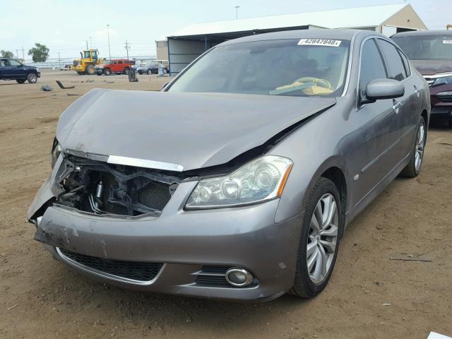 JNKBY01F68M550598 - 2008 INFINITI M45 GRAY photo 2