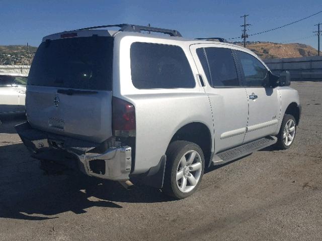 5N1AA08B86N737655 - 2006 NISSAN ARMADA SE SILVER photo 4