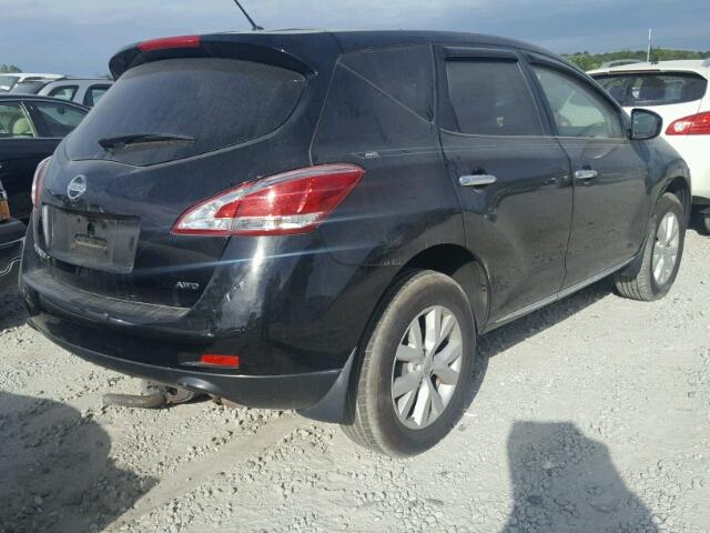 JN8AZ1MW3BW156987 - 2011 NISSAN MURANO S BLACK photo 4