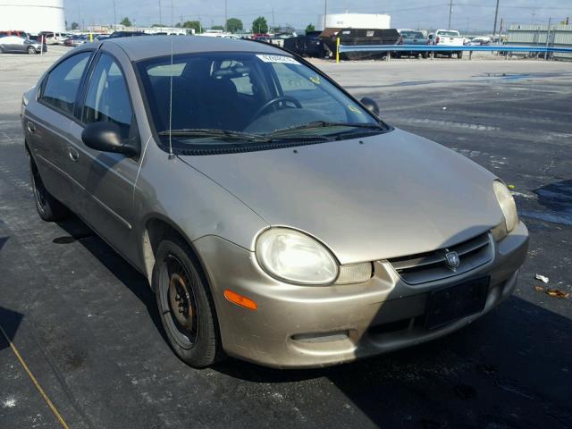 1B3AS46C62D608142 - 2002 DODGE NEON SE GOLD photo 1