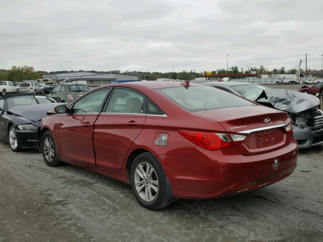 5NPEB4AC1DH775190 - 2013 HYUNDAI SONATA GLS BURGUNDY photo 3