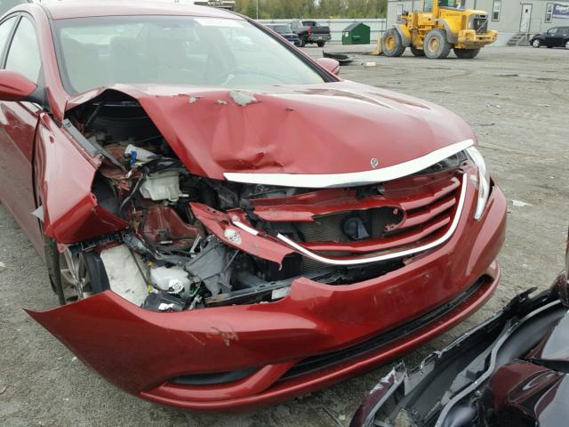 5NPEB4AC1DH775190 - 2013 HYUNDAI SONATA GLS BURGUNDY photo 9