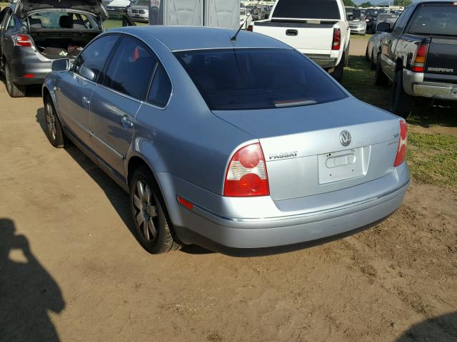 WVWTH63B61P289559 - 2001 VOLKSWAGEN PASSAT GLX SILVER photo 3