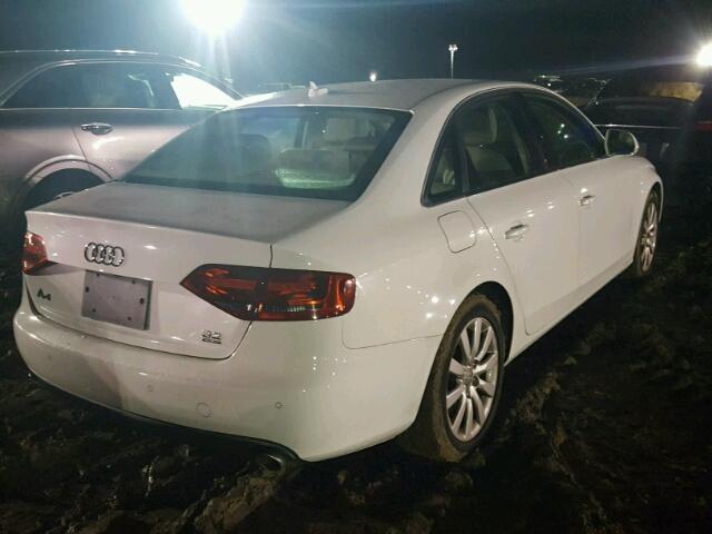 WAULK68K79N030481 - 2009 AUDI A4 WHITE photo 4