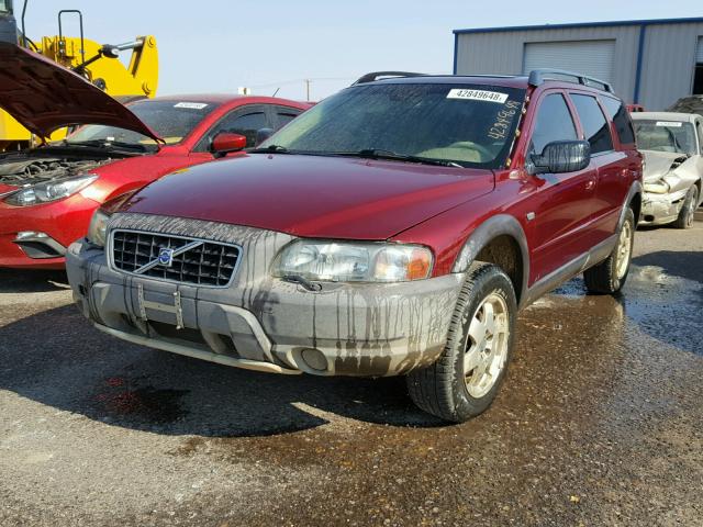 YV1SZ59H841162392 - 2004 VOLVO XC70 MAROON photo 2