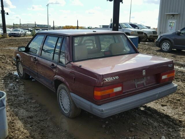 YV1FA884XM2504248 - 1991 VOLVO 740 BURGUNDY photo 3