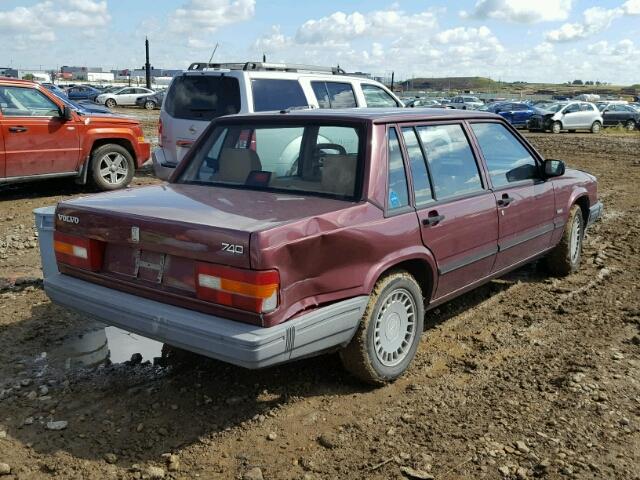 YV1FA884XM2504248 - 1991 VOLVO 740 BURGUNDY photo 4