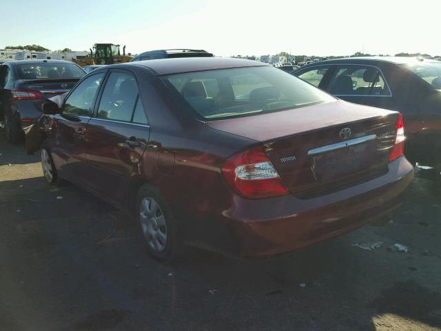 4T1BE32K54U357419 - 2004 TOYOTA CAMRY MAROON photo 3