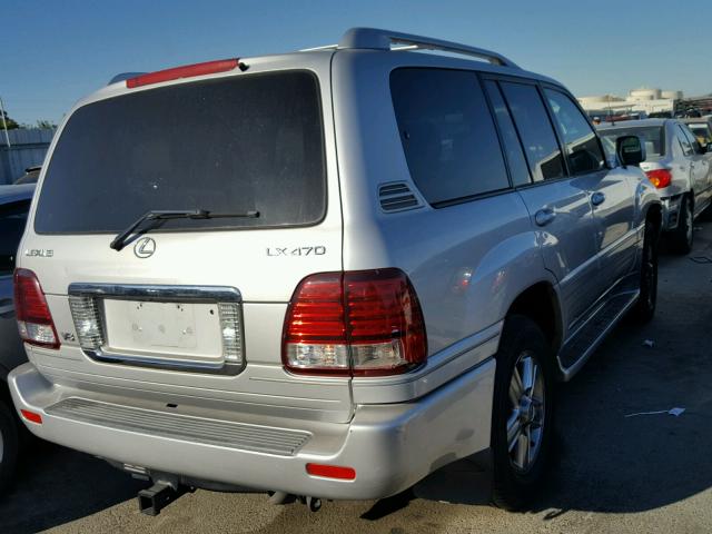 JTJHT00W464005571 - 2006 LEXUS LX 470 SILVER photo 4