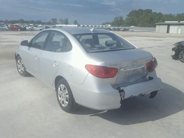 KMHDU4AD8AU869787 - 2010 HYUNDAI ELANTRA BL SILVER photo 3