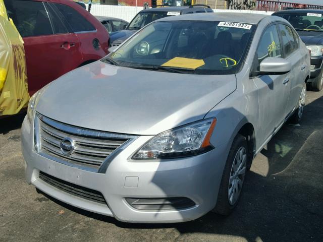 3N1AB7AP2FY302748 - 2015 NISSAN SENTRA S SILVER photo 2