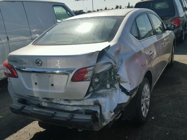 3N1AB7AP2FY302748 - 2015 NISSAN SENTRA S SILVER photo 4