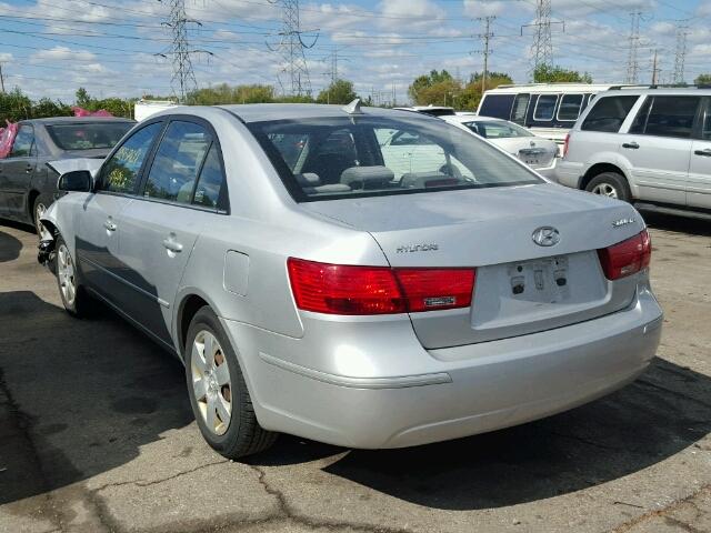 5NPET46C09H519491 - 2009 HYUNDAI SONATA GLS SILVER photo 3