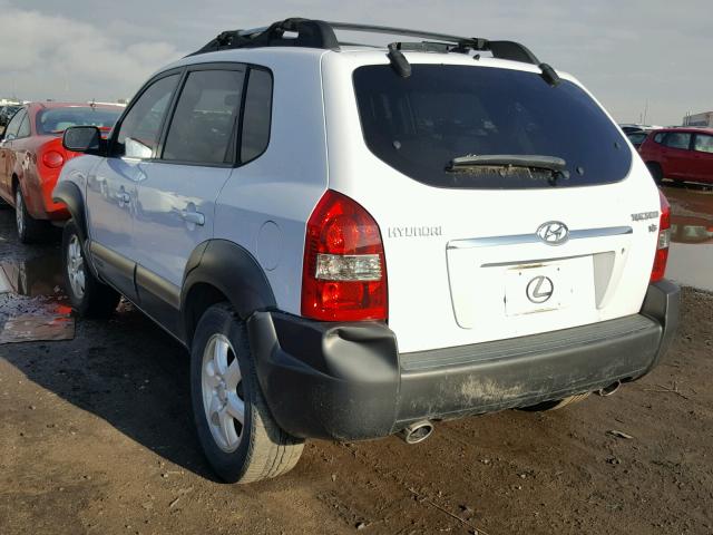 KM8JN12D35U222202 - 2005 HYUNDAI TUCSON WHITE photo 3