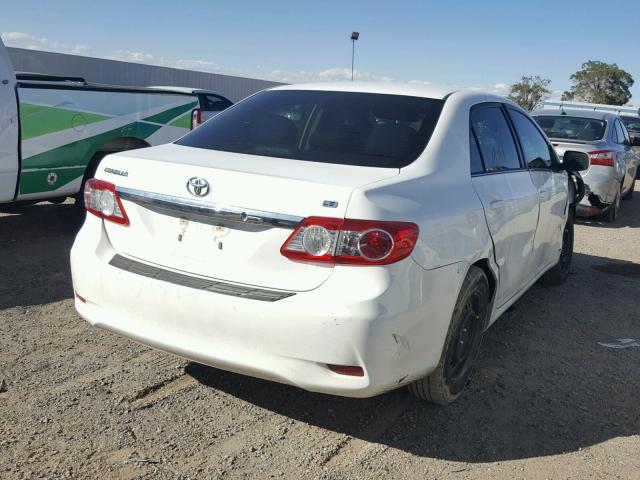 5YFBU4EE5DP113351 - 2013 TOYOTA COROLLA BA WHITE photo 4