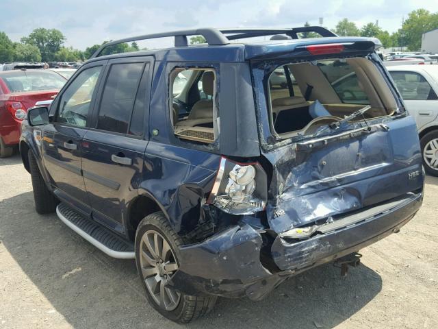 SALFT24N78H063962 - 2008 LAND ROVER LR2 HSE TE BLUE photo 3