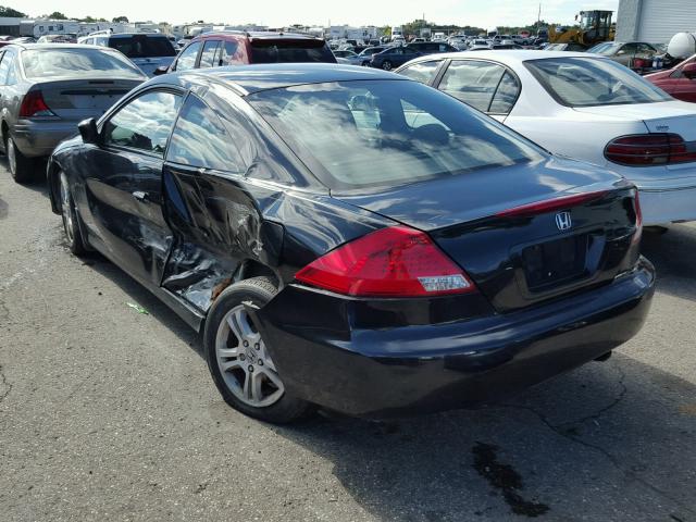 1HGCM71737A021839 - 2007 HONDA ACCORD BLACK photo 3