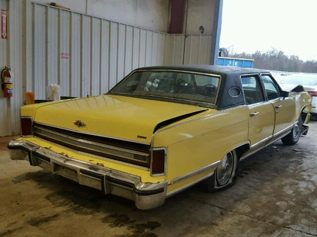 9Y82S725963 - 1979 LINCOLN CONTINENTA YELLOW photo 4