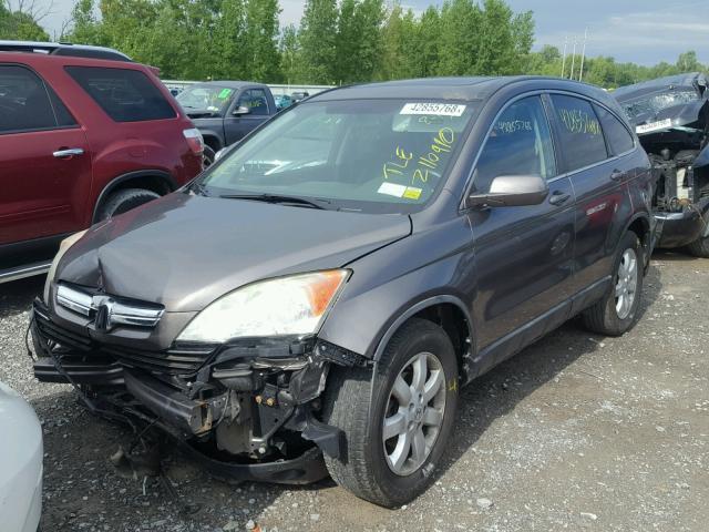 5J6RE48739L049586 - 2009 HONDA CR-V EXL GRAY photo 2