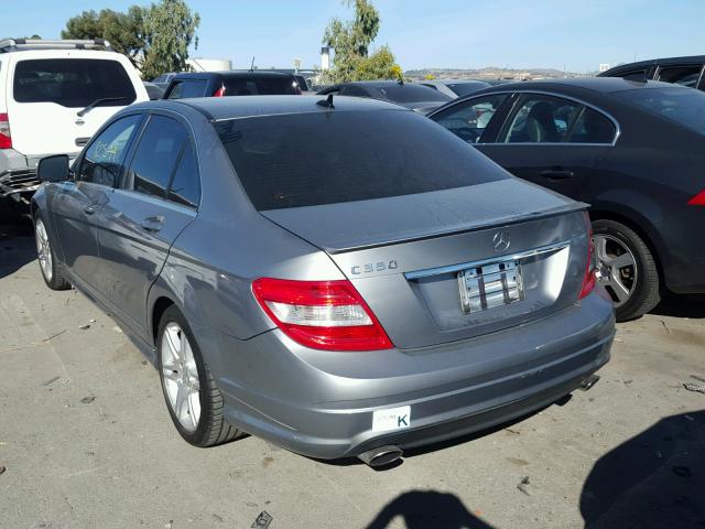 WDDGF56XX8F178558 - 2008 MERCEDES-BENZ C 350 GRAY photo 3