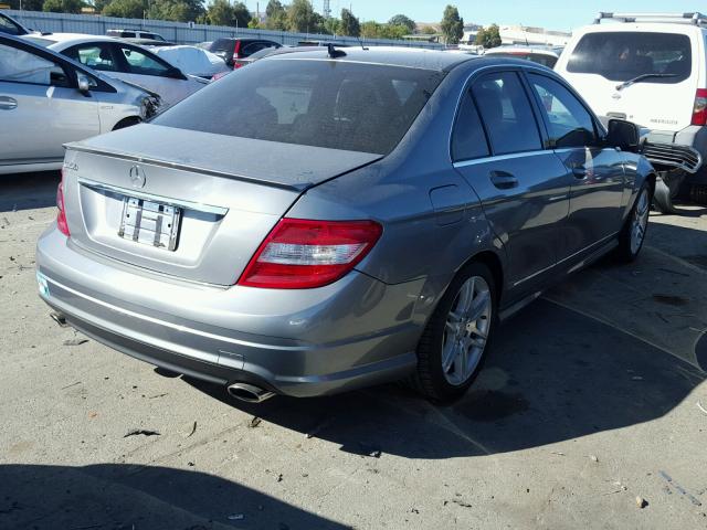 WDDGF56XX8F178558 - 2008 MERCEDES-BENZ C 350 GRAY photo 4