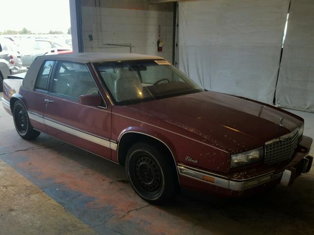 1G6EL1150KU600240 - 1989 CADILLAC ELDORADO RED photo 1