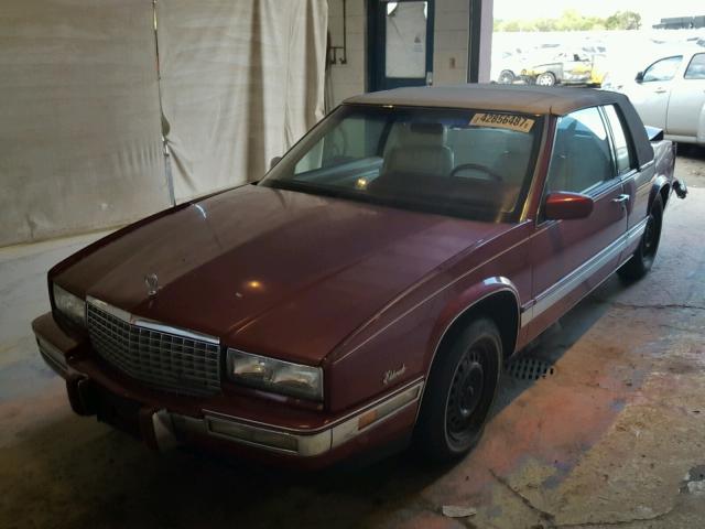 1G6EL1150KU600240 - 1989 CADILLAC ELDORADO RED photo 2