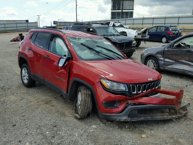 3C4NJDAB9HT647263 - 2017 JEEP COMPASS SP RED photo 1