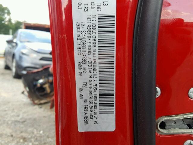 3C4NJDAB9HT647263 - 2017 JEEP COMPASS SP 红色 照片 10