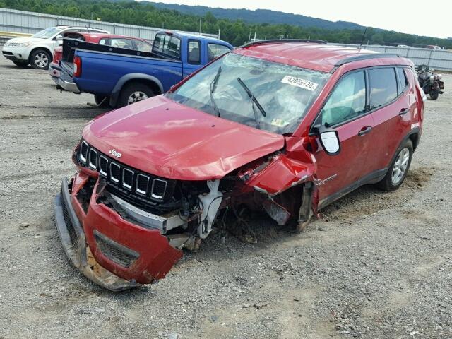 3C4NJDAB9HT647263 - 2017 JEEP COMPASS SP RED photo 2