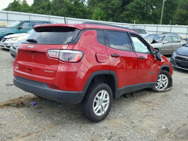 3C4NJDAB9HT647263 - 2017 JEEP COMPASS SP RED photo 4