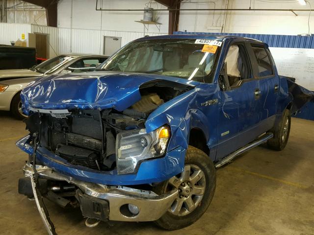 1FTFW1ET5EKF24029 - 2014 FORD F150 BLUE photo 2