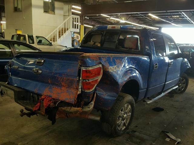 1FTFW1ET5EKF24029 - 2014 FORD F150 BLUE photo 4