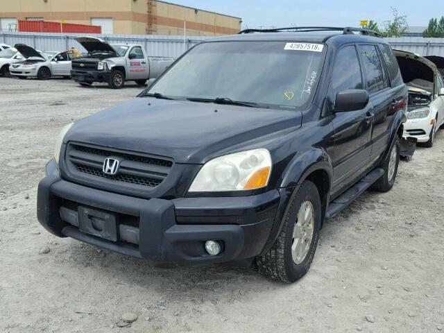 2HKYF18164H001196 - 2004 HONDA PILOT LX BLACK photo 2