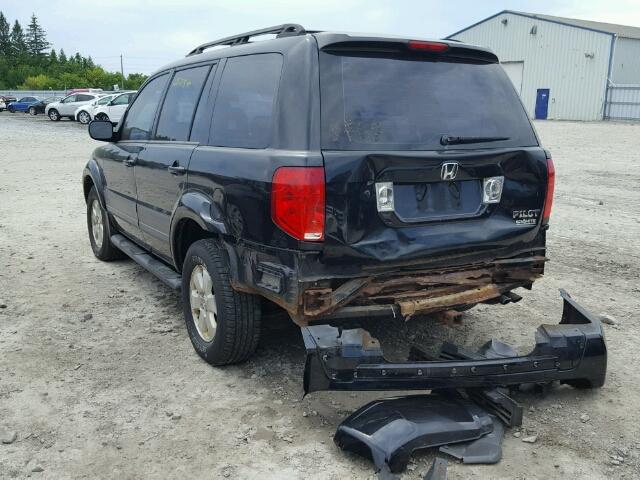 2HKYF18164H001196 - 2004 HONDA PILOT LX BLACK photo 3