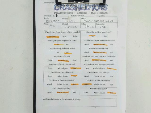 ML015ANM0GT007143 - 2016 DUCATI SCRAMBLER BLACK photo 20