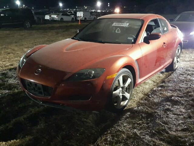 JM1FE173080215164 - 2008 MAZDA RX8 BURGUNDY photo 2