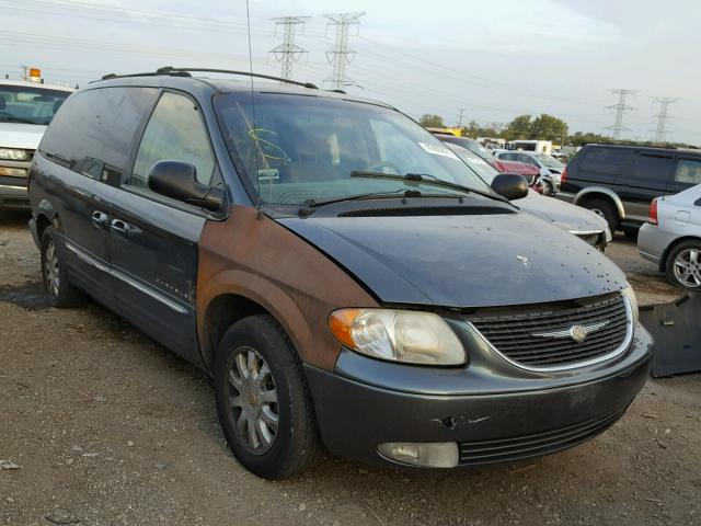 2C8GP54L91R407686 - 2001 CHRYSLER TOWN & COU BLUE photo 1