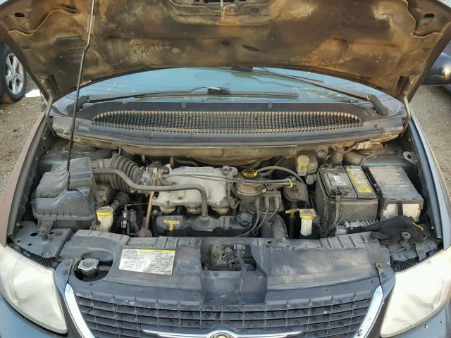 2C8GP54L91R407686 - 2001 CHRYSLER TOWN & COU BLUE photo 7