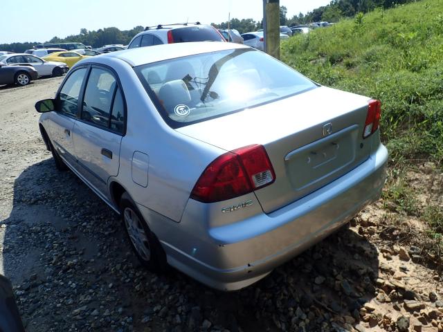 1HGES16364L004776 - 2004 HONDA CIVIC DX V SILVER photo 3