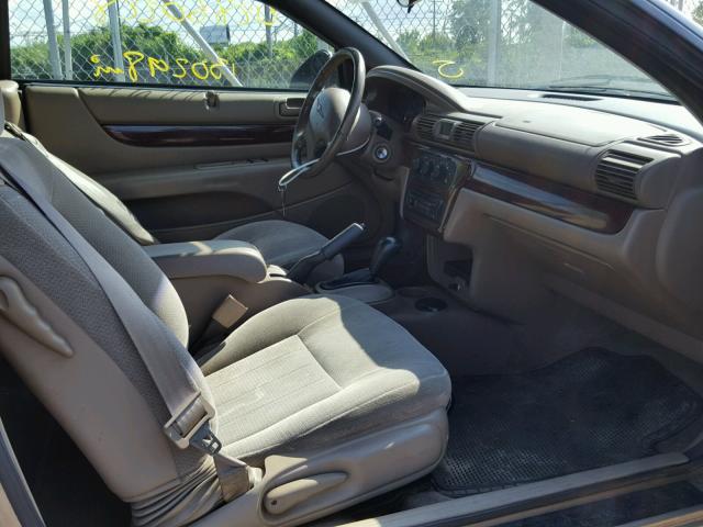 1C3EL55R12N255364 - 2002 CHRYSLER SEBRING LX TAN photo 5