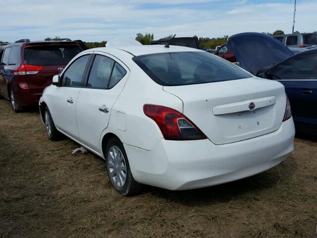 3N1CN7AP1CL894068 - 2012 NISSAN VERSA S WHITE photo 3