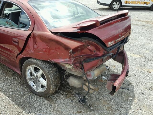 1G2NF52E12M681974 - 2002 PONTIAC GRAND AM S BURGUNDY photo 9
