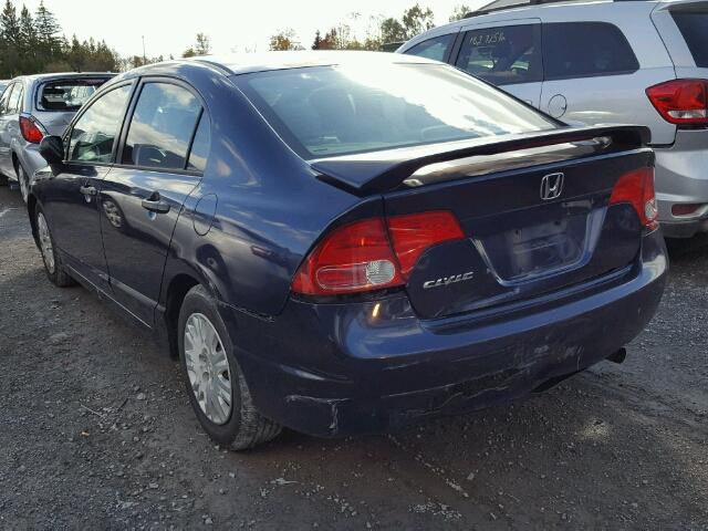 2HGFA16336H028802 - 2006 HONDA CIVIC DX V BLUE photo 3