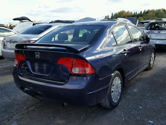 2HGFA16336H028802 - 2006 HONDA CIVIC DX V BLUE photo 4